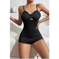 Ngiysem Siyah Dantel Metal Aksesuarlı Özel Tasarım Babydoll PR15078